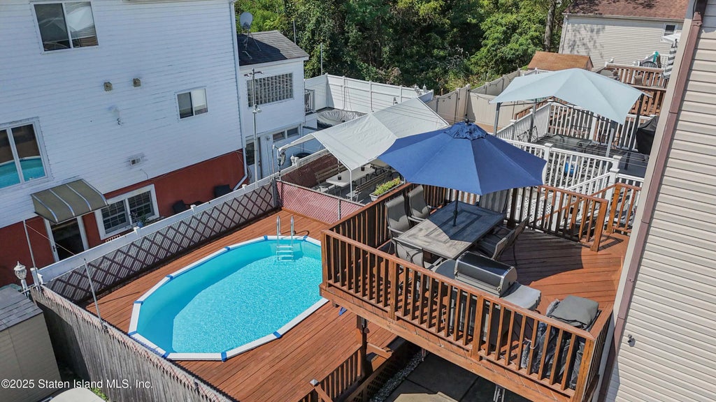 Backyard view of 376 Adelaide Avenue Staten Island NY 10306